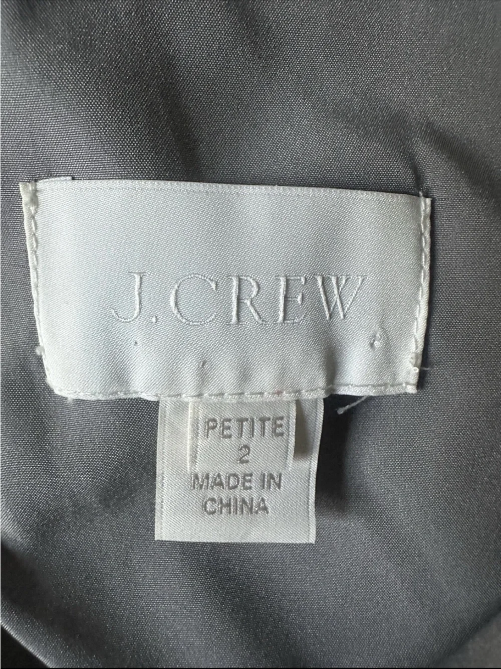 J.Crew 100% Silk One Shoulder Pleated Cocktail Dress Gray Petite 2